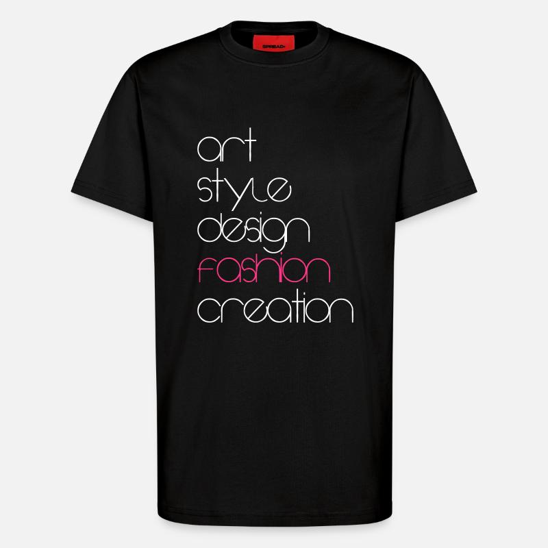 Fashion - T-Shirt - made by SPREAD - SOLID BLACK