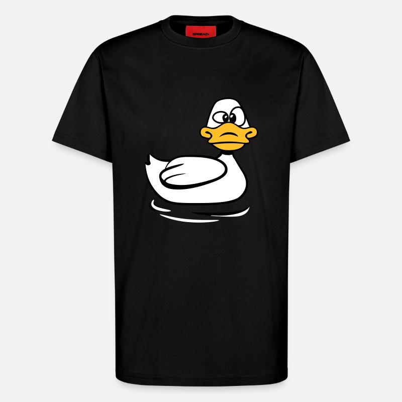 duck goofy - T-Shirt - made by SPREAD - SOLID BLACK