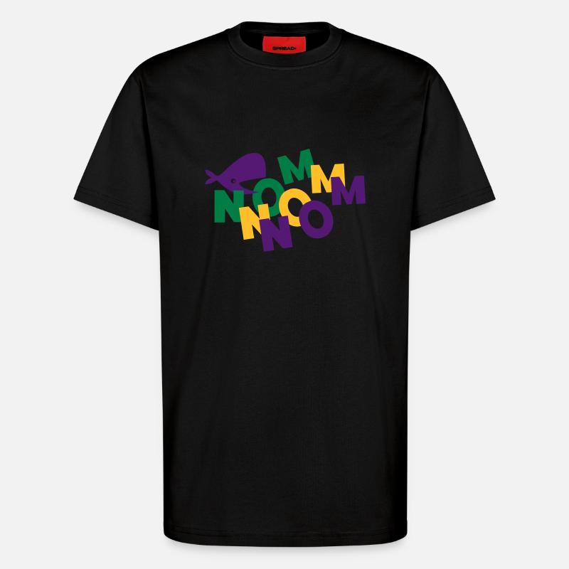 Wal Nom Nom - T-shirt bio décontracté fabriqué en UE - SOLID BLACK