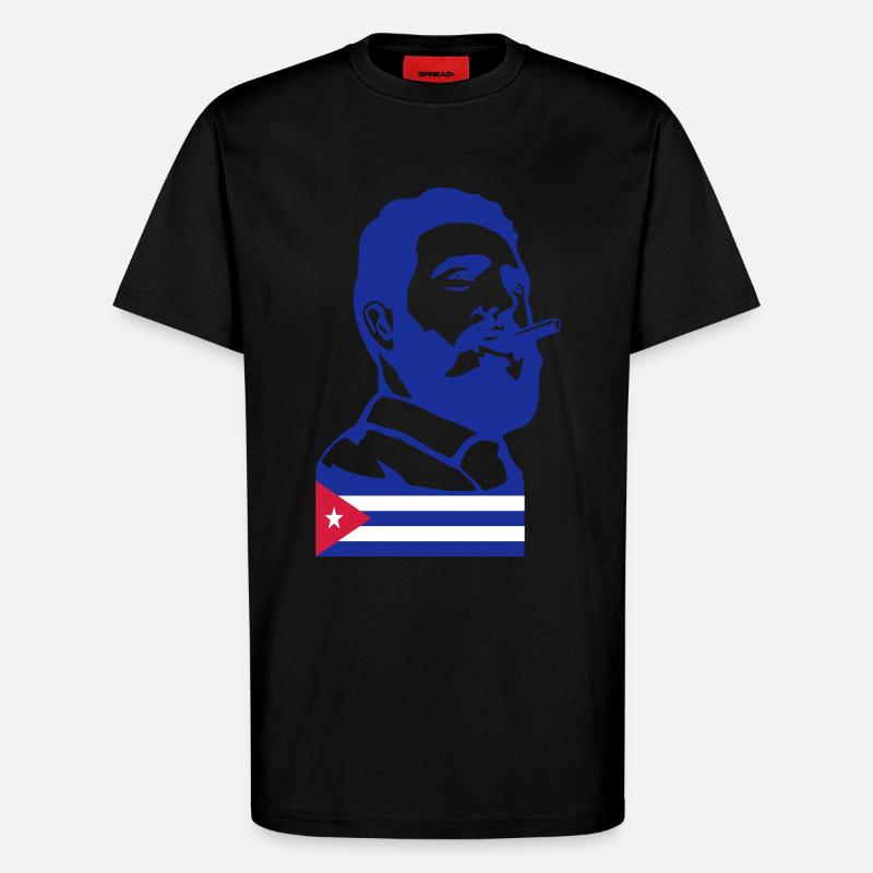fidel_castro_cuba - T-Shirt - made by SPREAD - SOLID BLACK