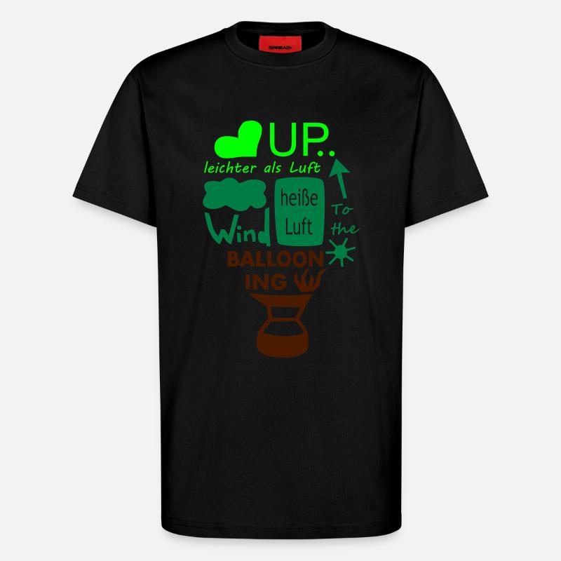 heissluftballon - T-Shirt - made by SPREAD - SOLID BLACK