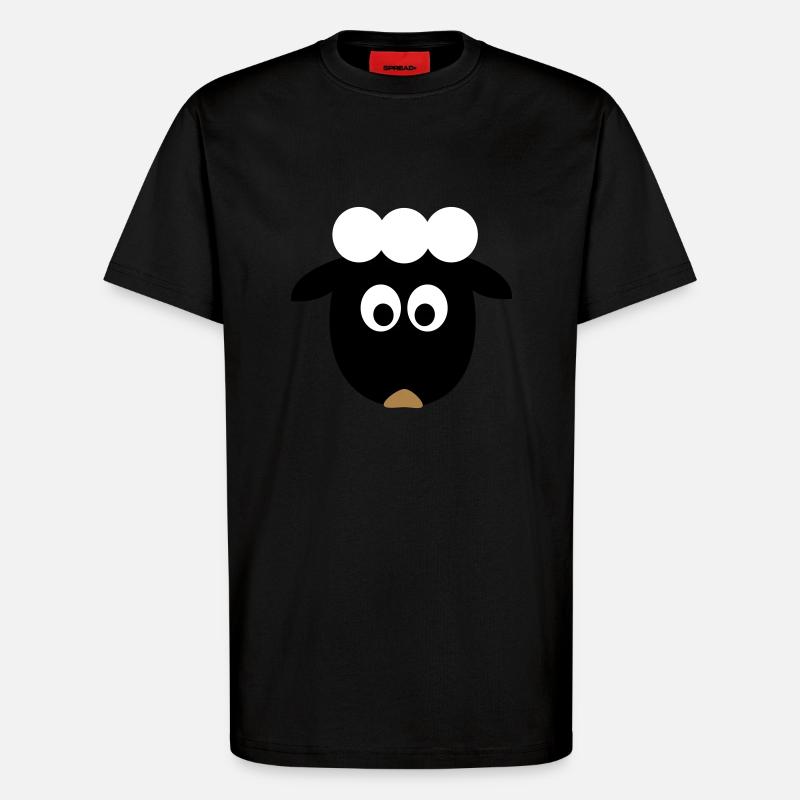 Schaf, mäh, Tier - T-Shirt - made by SPREAD - SOLID BLACK