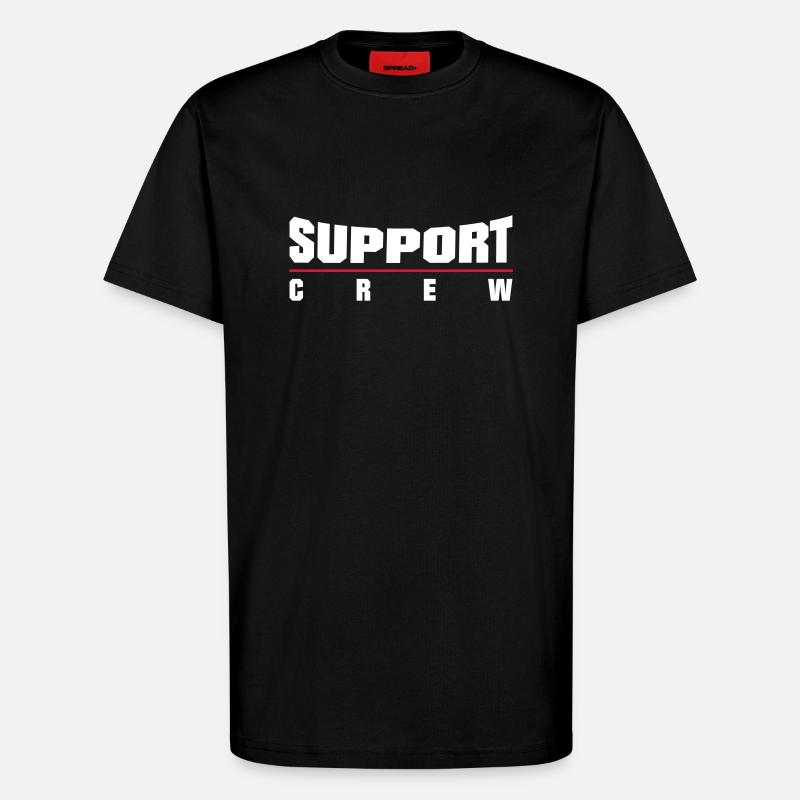 Support Crew - T-Shirt - made by SPREAD - SOLID BLACK