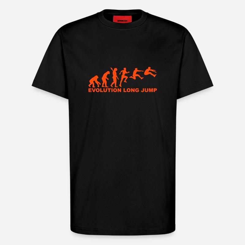 Weitsprung - T-Shirt - made by SPREAD - SOLID BLACK