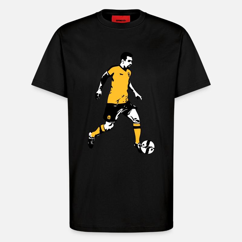 Fussball - Soocer - T-Shirt - made by SPREAD - SOLID BLACK