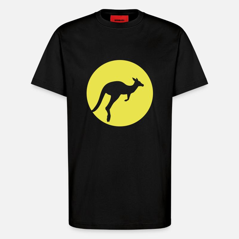 Kangaroo Moon - T-Shirt - made by SPREAD - SOLID BLACK