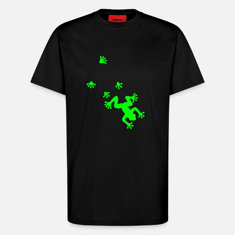 WALKING FROG - T-Shirt - made by SPREAD - SOLID BLACK