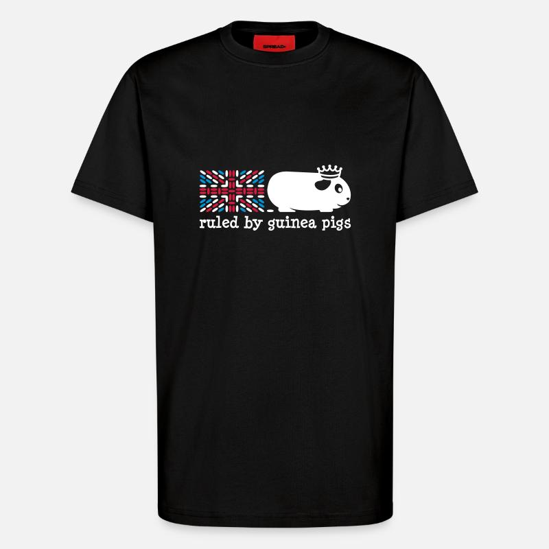 Ruled By Guinea Pigs (Jubilee) - T-Shirt - made by SPREAD - SOLID BLACK