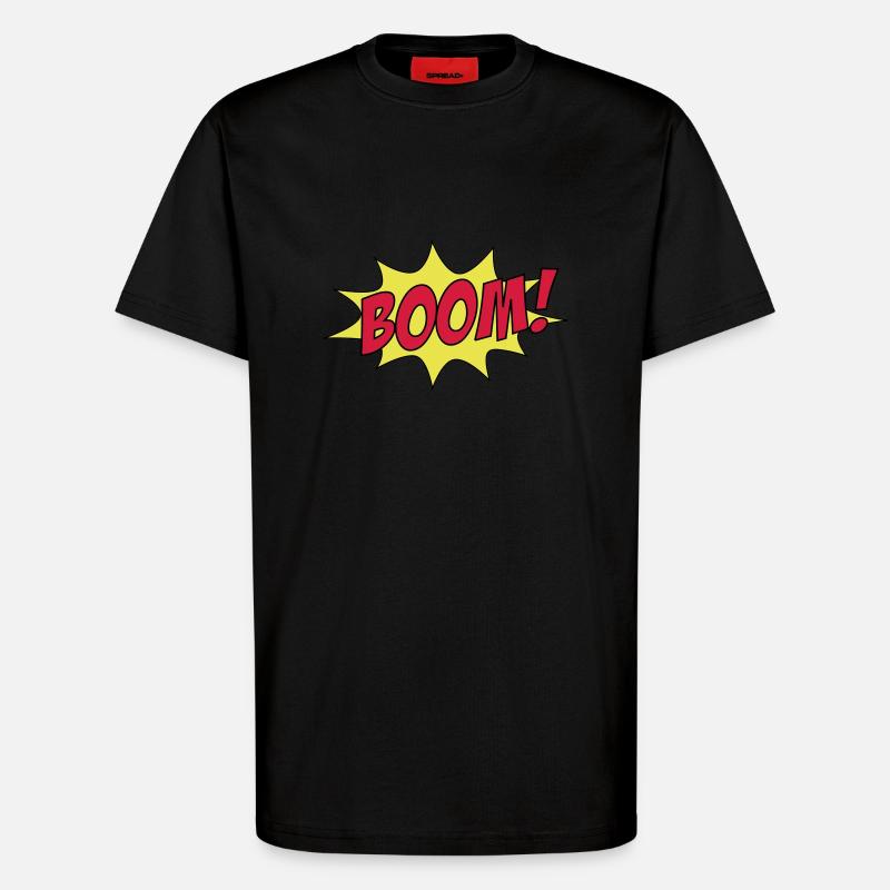 boom - T-shirt bio décontracté fabriqué en UE - SOLID BLACK