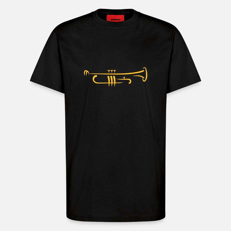 Trompete - T-Shirt - made by SPREAD - SOLID BLACK