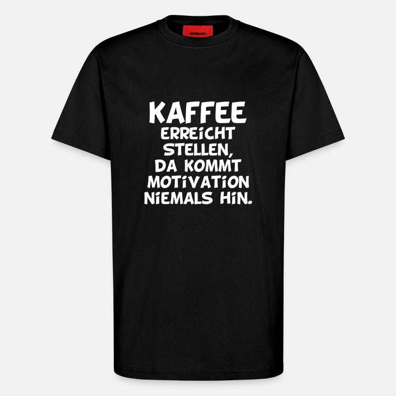 Kaffee - T-Shirt - made by SPREAD - SOLID BLACK