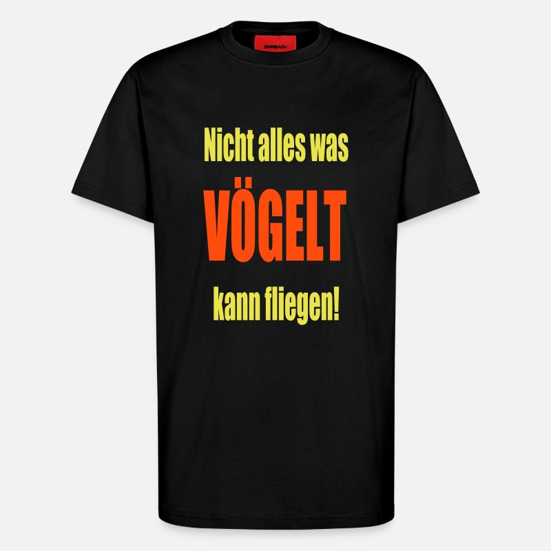 vögeln - T-Shirt - made by SPREAD - SOLID BLACK