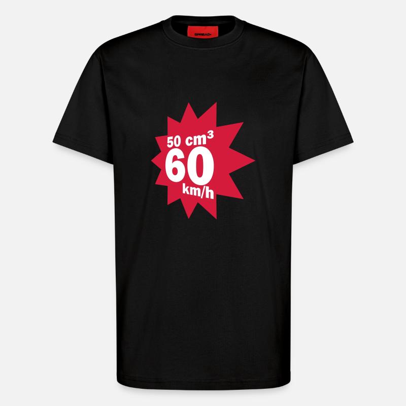 50 ccm, 60 km/h - T-Shirt - made by SPREAD - SOLID BLACK