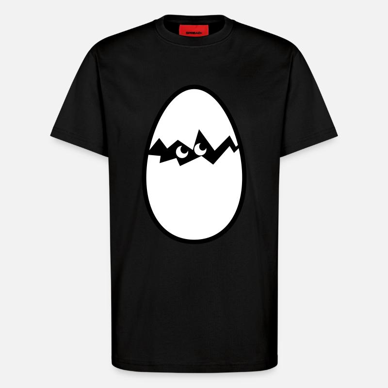 Ei mit Küken - T-Shirt - made by SPREAD - SOLID BLACK