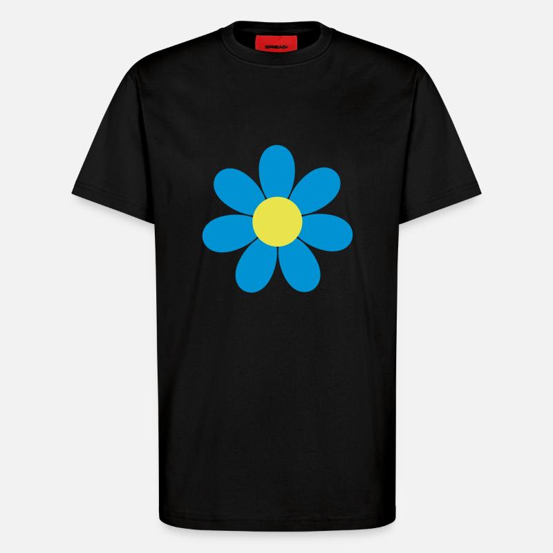 Gänseblümchen Blume - T-Shirt - made by SPREAD - SOLID BLACK