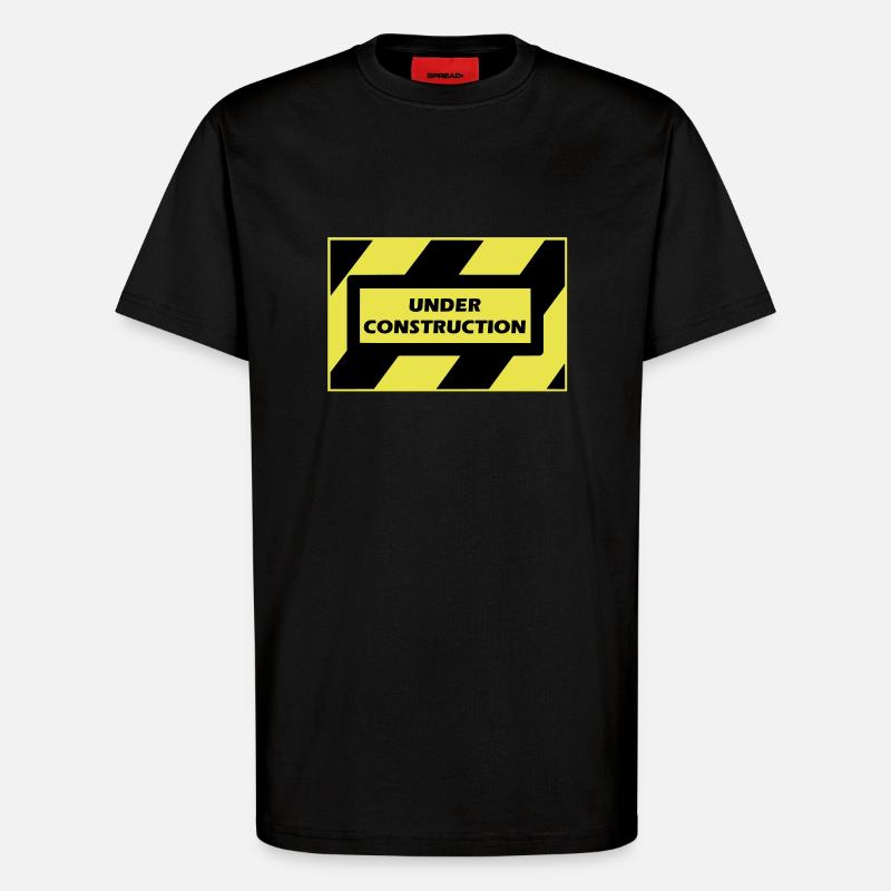 under_construction - T-Shirt - made by SPREAD - SOLID BLACK