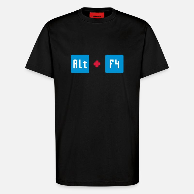 ALT + F4 - CLOSE WINDOW - T-Shirt - made by SPREAD - SOLID BLACK
