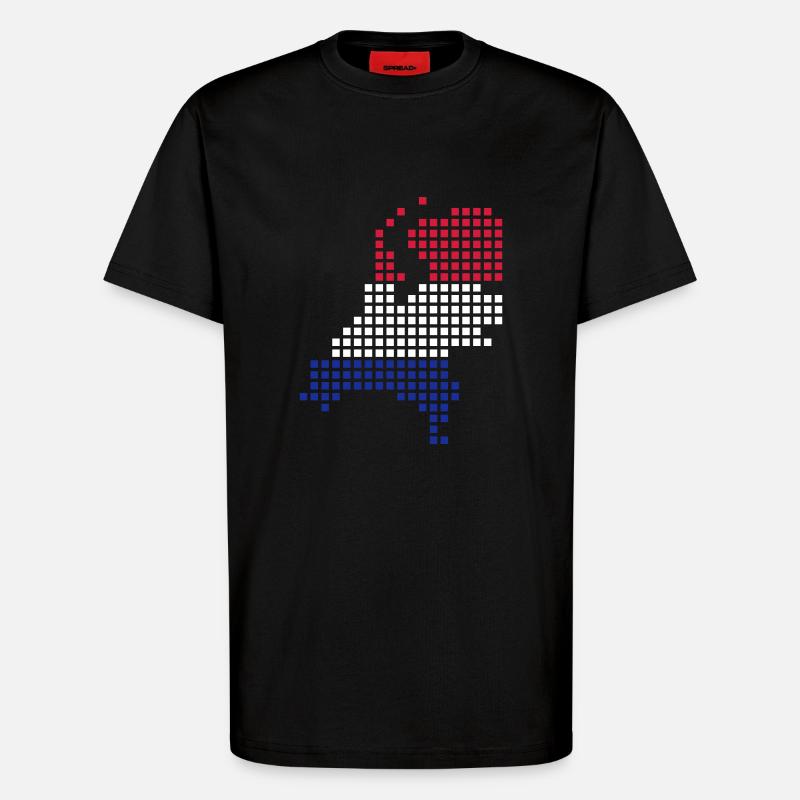 Pays-bas - flag - map - holland - T-shirt bio décontracté fabriqué en UE - SOLID BLACK