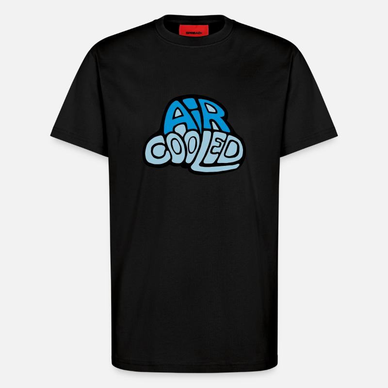 aircooled - T-Shirt - made by SPREAD - SOLID BLACK