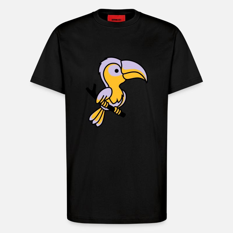 Perroquet1 - T-shirt bio décontracté fabriqué en UE - SOLID BLACK