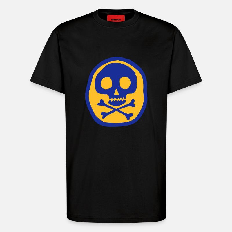 Schädel und Knochen - T-Shirt - made by SPREAD - SOLID BLACK