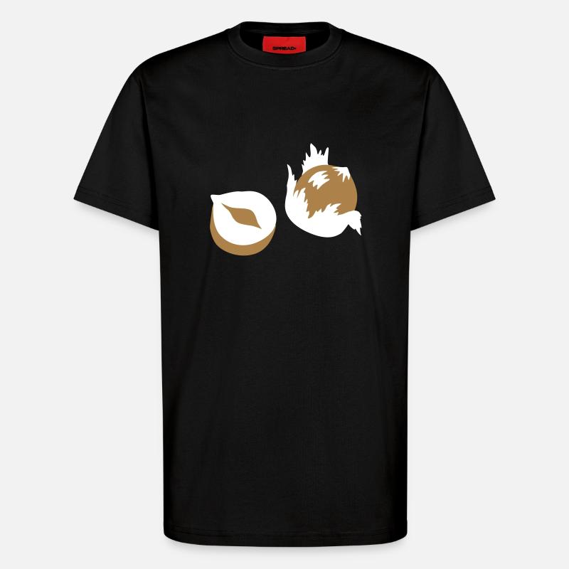 Écrou - Noix - Nuts - 2C - T-shirt bio décontracté fabriqué en UE - SOLID BLACK