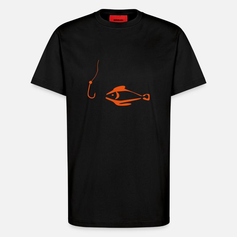 Angeln - T-Shirt - made by SPREAD - SOLID BLACK