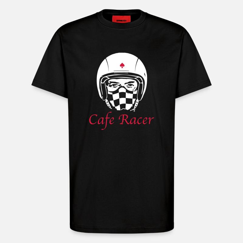 CAFE RACER Rider - T-Shirt - made by SPREAD - SOLID BLACK