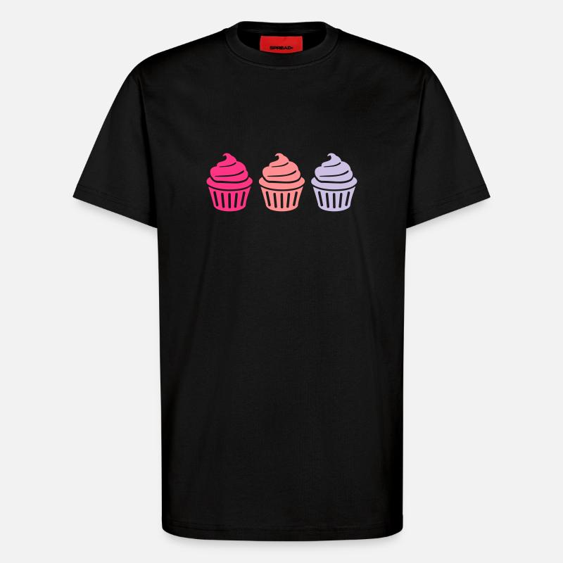 Cupcake - T-shirt bio décontracté fabriqué en UE - SOLID BLACK