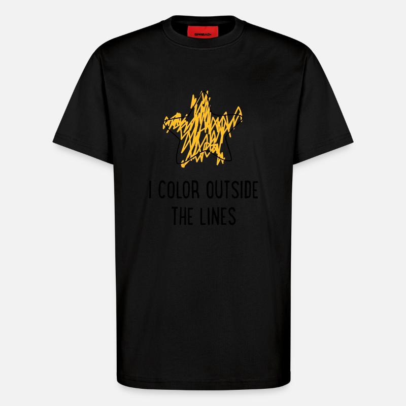 inadaptée - T-shirt bio décontracté fabriqué en UE - SOLID BLACK