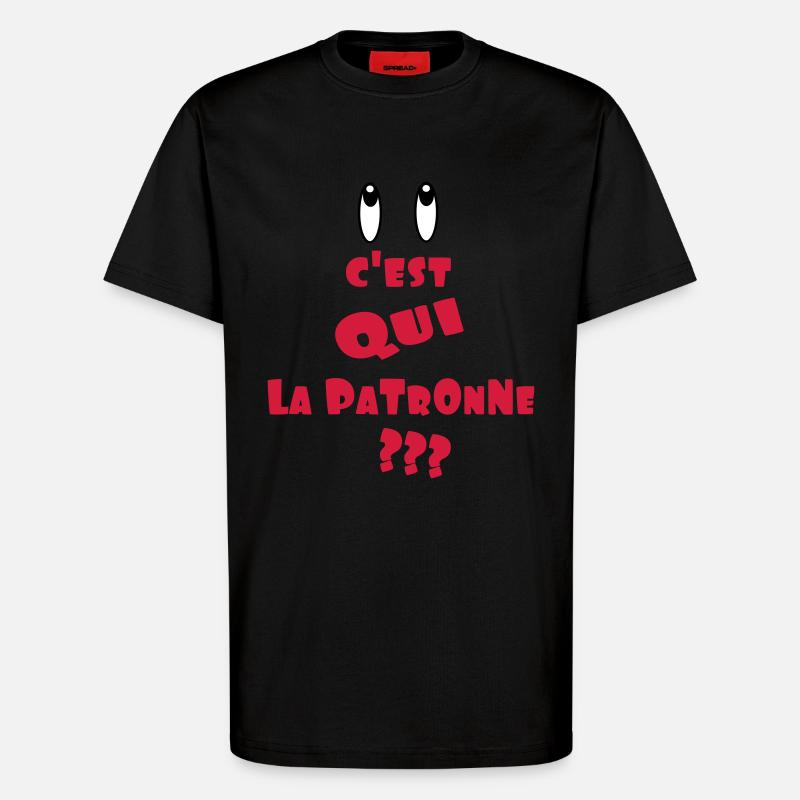 c'est qui LA PATRONNE - T-shirt bio décontracté fabriqué en UE - SOLID BLACK