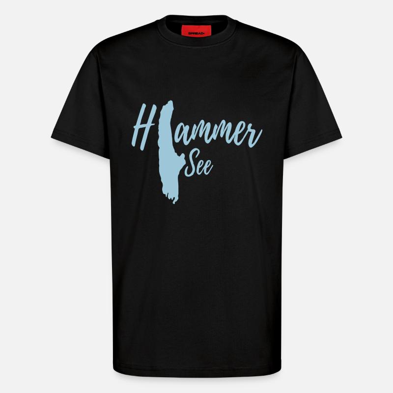 (H)ammersee, einfarbig - T-Shirt - made by SPREAD - SOLID BLACK