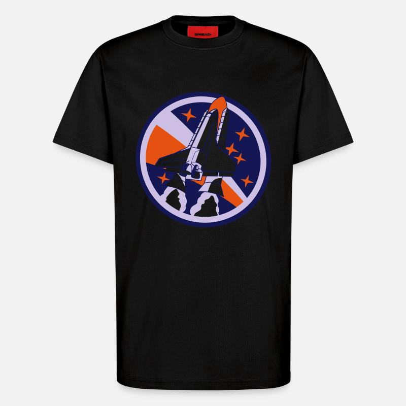 lancement de la navette spatiale - T-shirt bio décontracté fabriqué en UE - SOLID BLACK