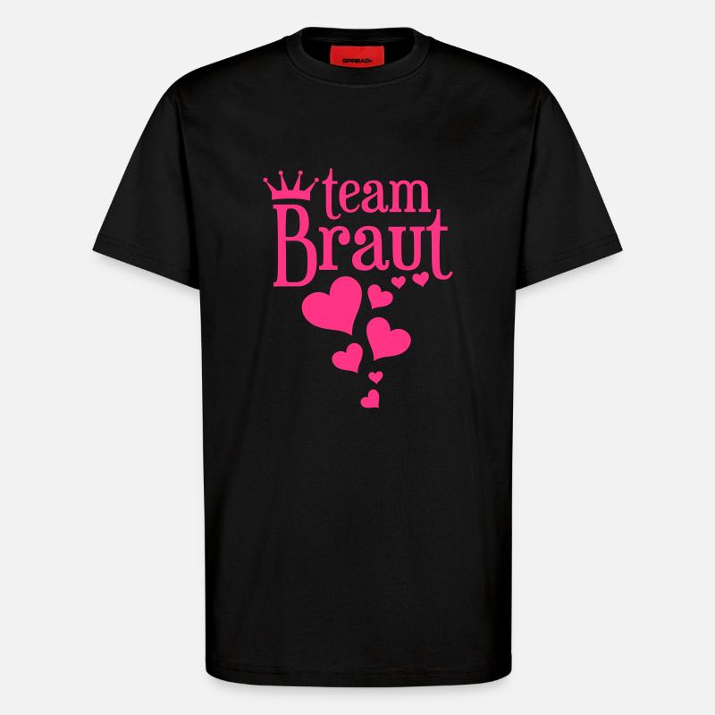 Team Braut - Junggesellinnenabschied - T-Shirt - made by SPREAD - SOLID BLACK