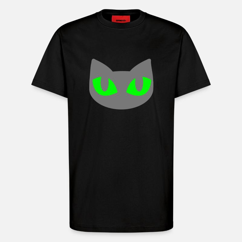 Cat - T-Shirt - made by SPREAD - SOLID BLACK