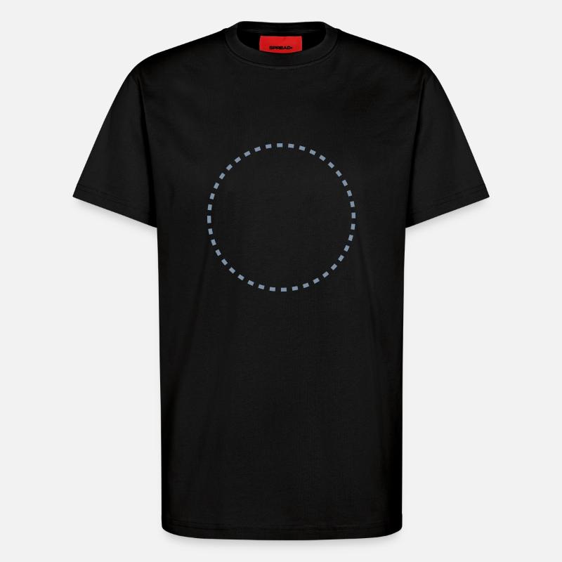 dashed_circle_1c - T-Shirt - made by SPREAD - SOLID BLACK