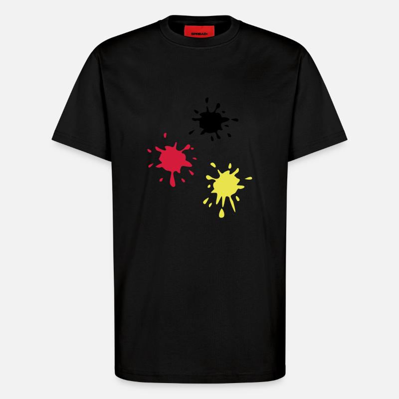 Kunst, Klecks, kunstklecks (super cheap!) - T-Shirt - made by SPREAD - SOLID BLACK