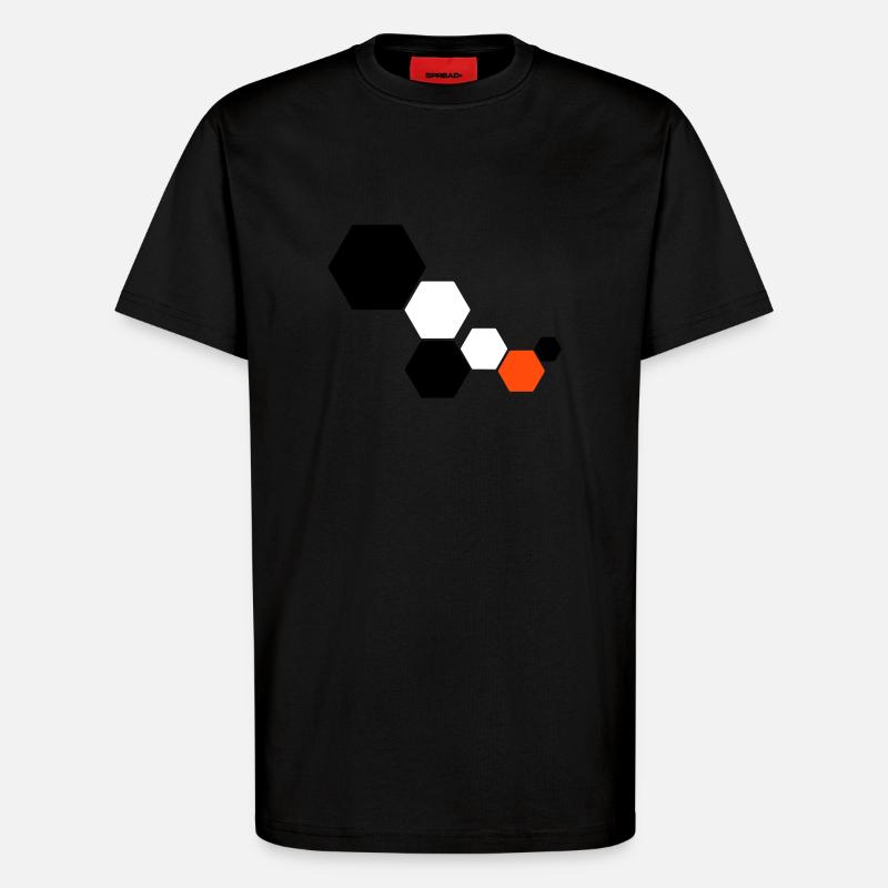 Waben 6 - T-Shirt - made by SPREAD - SOLID BLACK