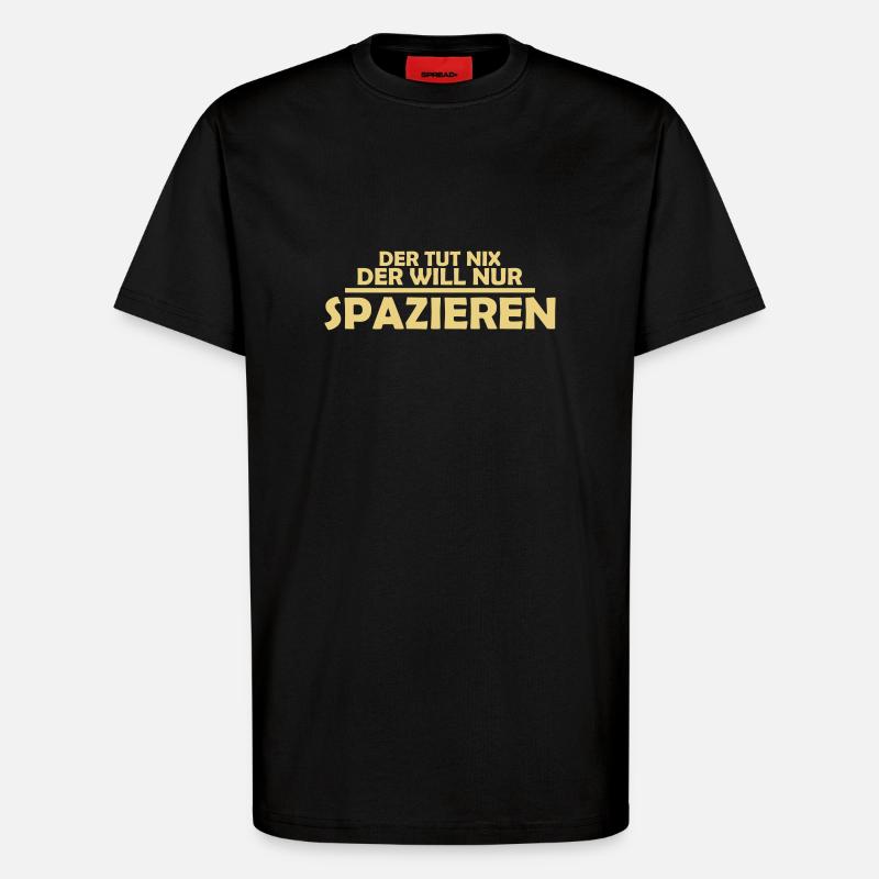 spazieren - T-Shirt - made by SPREAD - SOLID BLACK