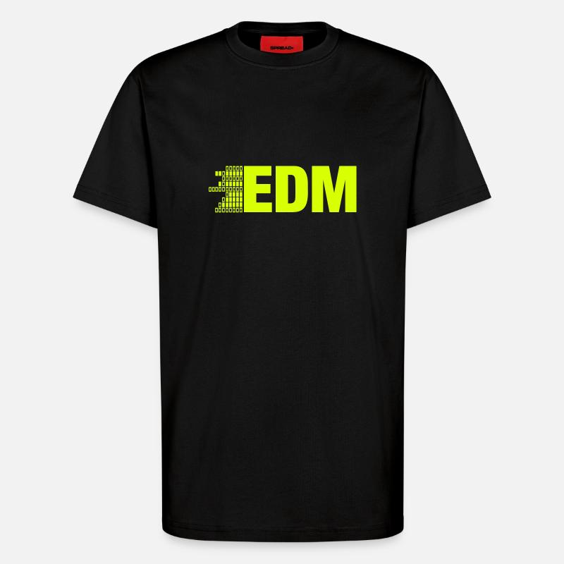 ELECTRO,DUBSTEP,EDM,MUSIC,DANCE,ELECTRONIC,MINIMAL - T-Shirt - made by SPREAD - SOLID BLACK