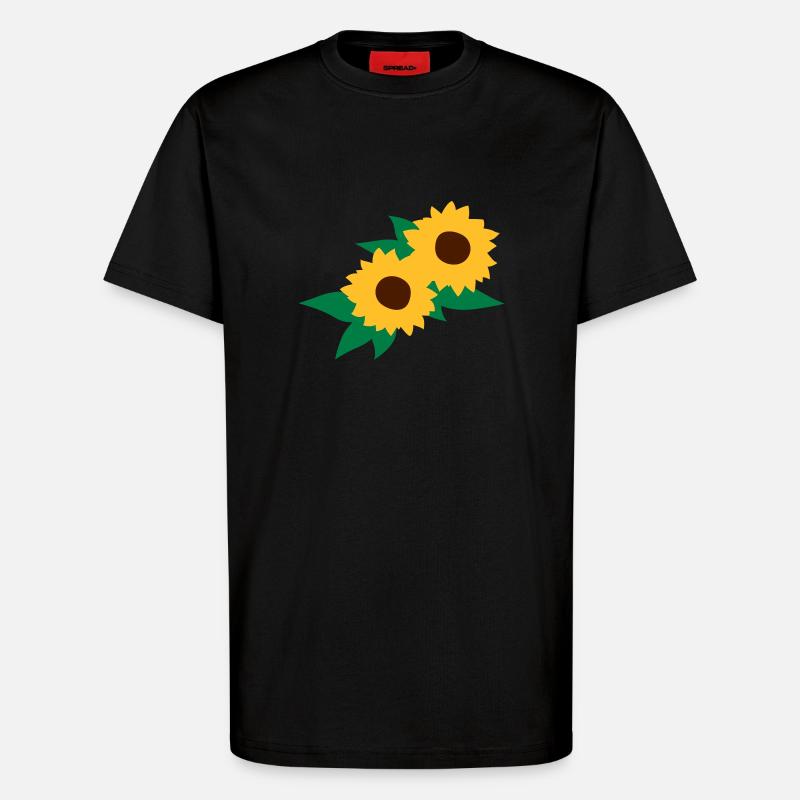 sunflowers_1 - T-Shirt - made by SPREAD - SOLID BLACK