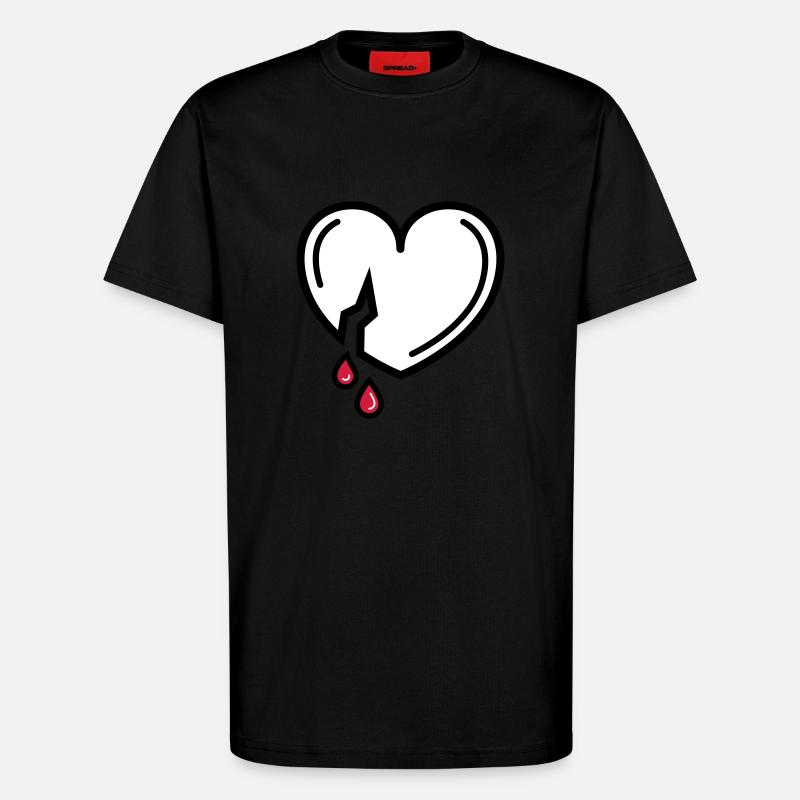 blutige Liebe - T-Shirt - made by SPREAD - SOLID BLACK