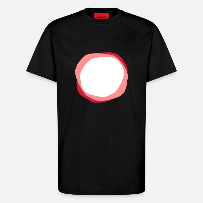 Psychedelic Circles - T-Shirt - made by SPREAD - SOLID BLACK