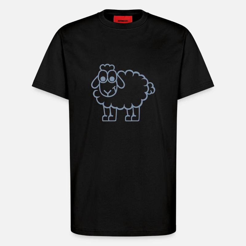 Sheep - T-Shirt - made by SPREAD - SOLID BLACK