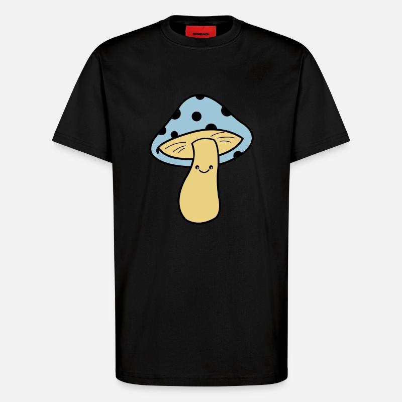 pilz comic - T-Shirt - made by SPREAD - SOLID BLACK