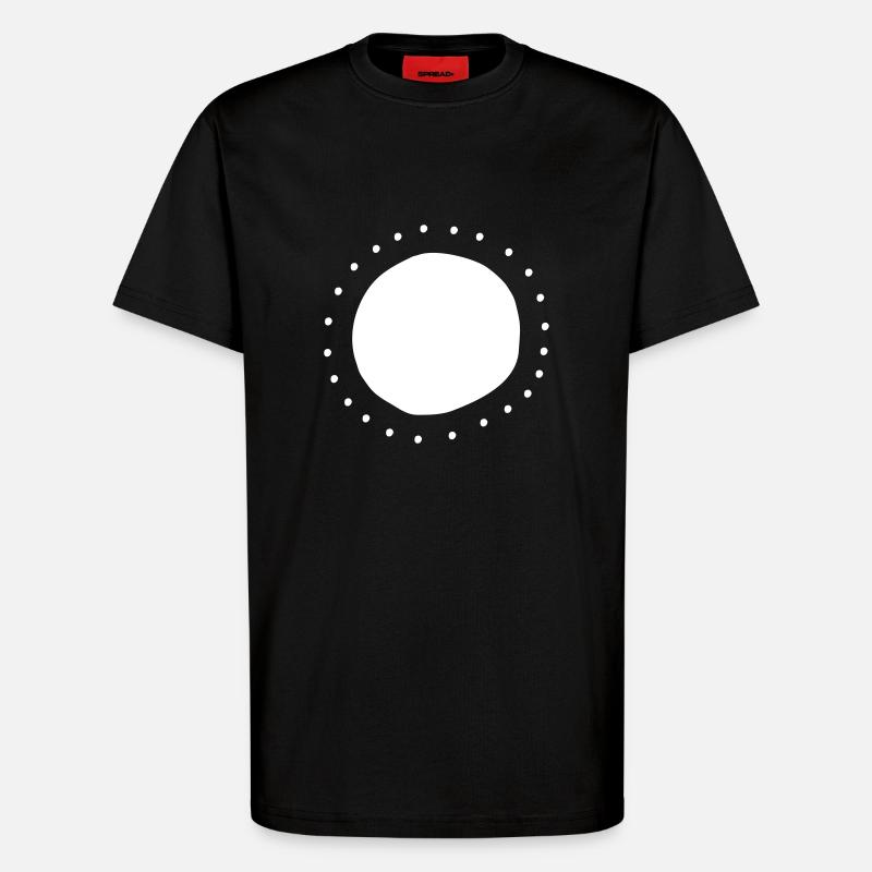 Circle points form - T-Shirt - made by SPREAD - SOLID BLACK