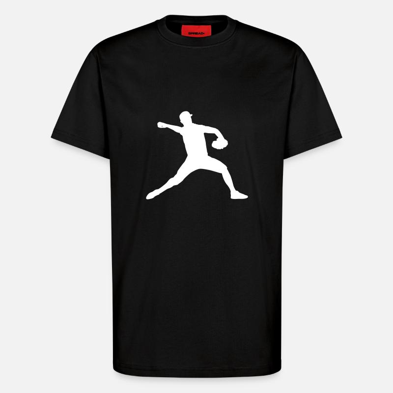 Baseball Batting Ball Pitcher Gift - T-Shirt - made by SPREAD - SOLID BLACK