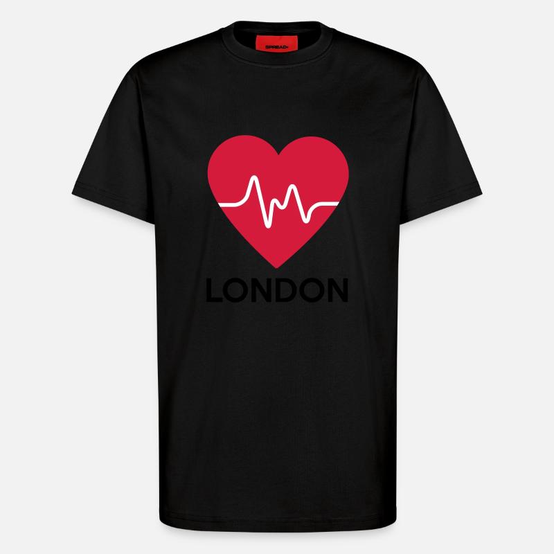 Herz London - T-Shirt - made by SPREAD - SOLID BLACK