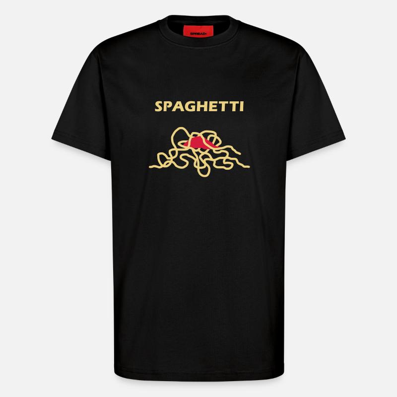 Spaghetti - V2 - T-Shirt - made by SPREAD - SOLID BLACK