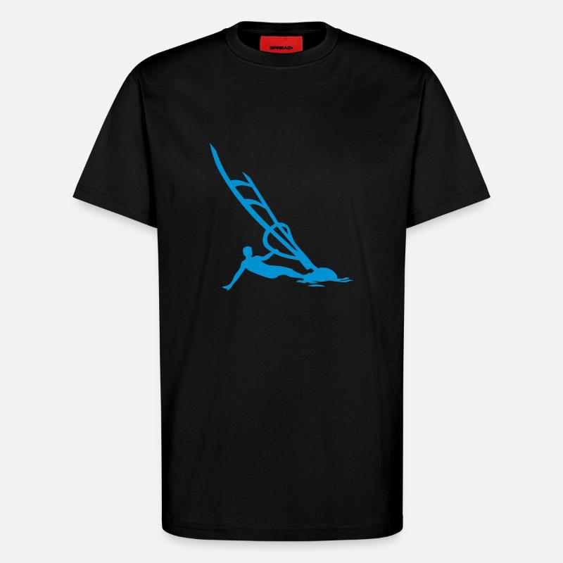 Windsurfen - T-Shirt - made by SPREAD - SOLID BLACK